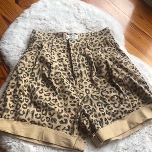 Free people leopard shorts